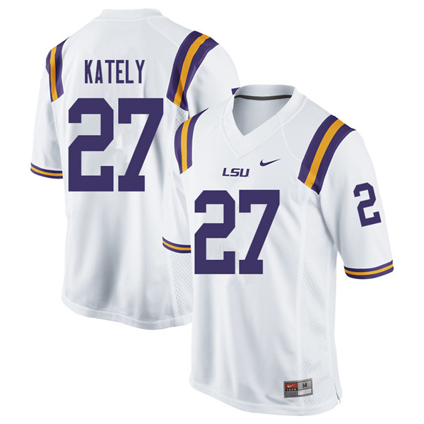 Men #27 Treven Kately LSU Tigers College Football Jerseys Sale-White